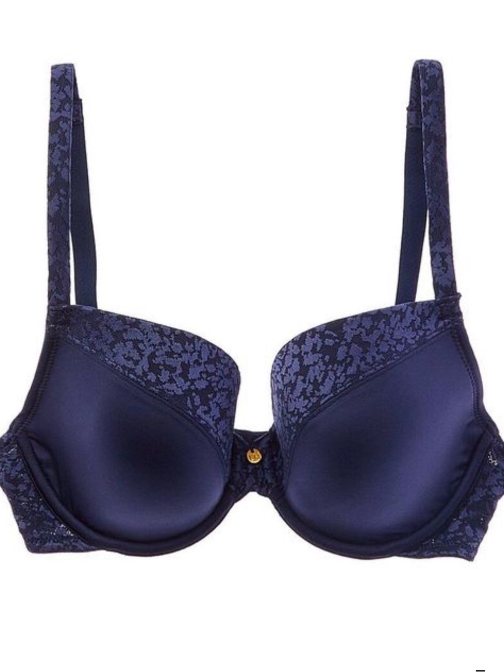 NWT Le Mystere Women's Blue Safari T-Shirt Bra Size 34DD